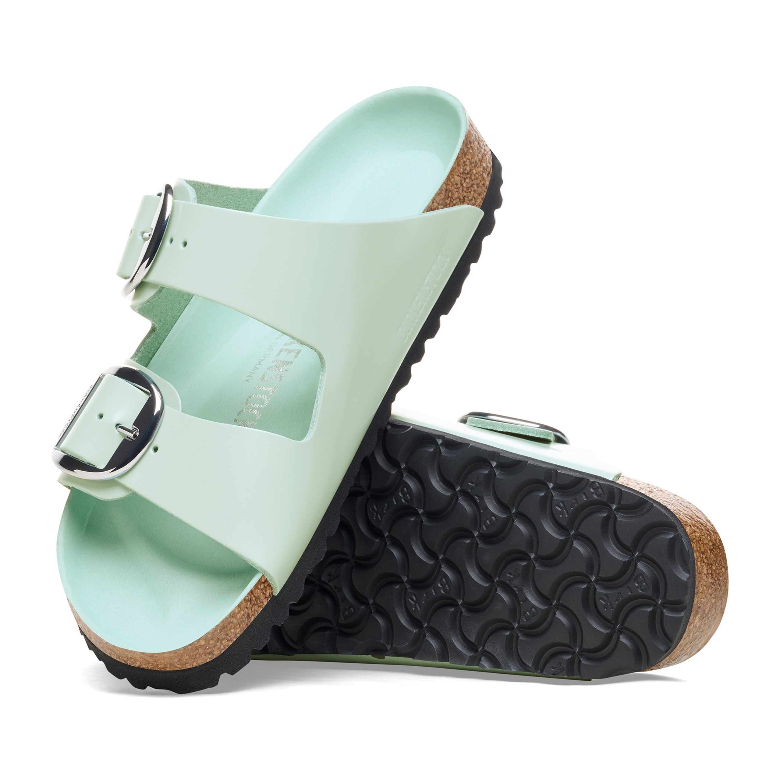 Arizona Big Buckle High Shine Surf Green Natural Leather Patent - Image 4