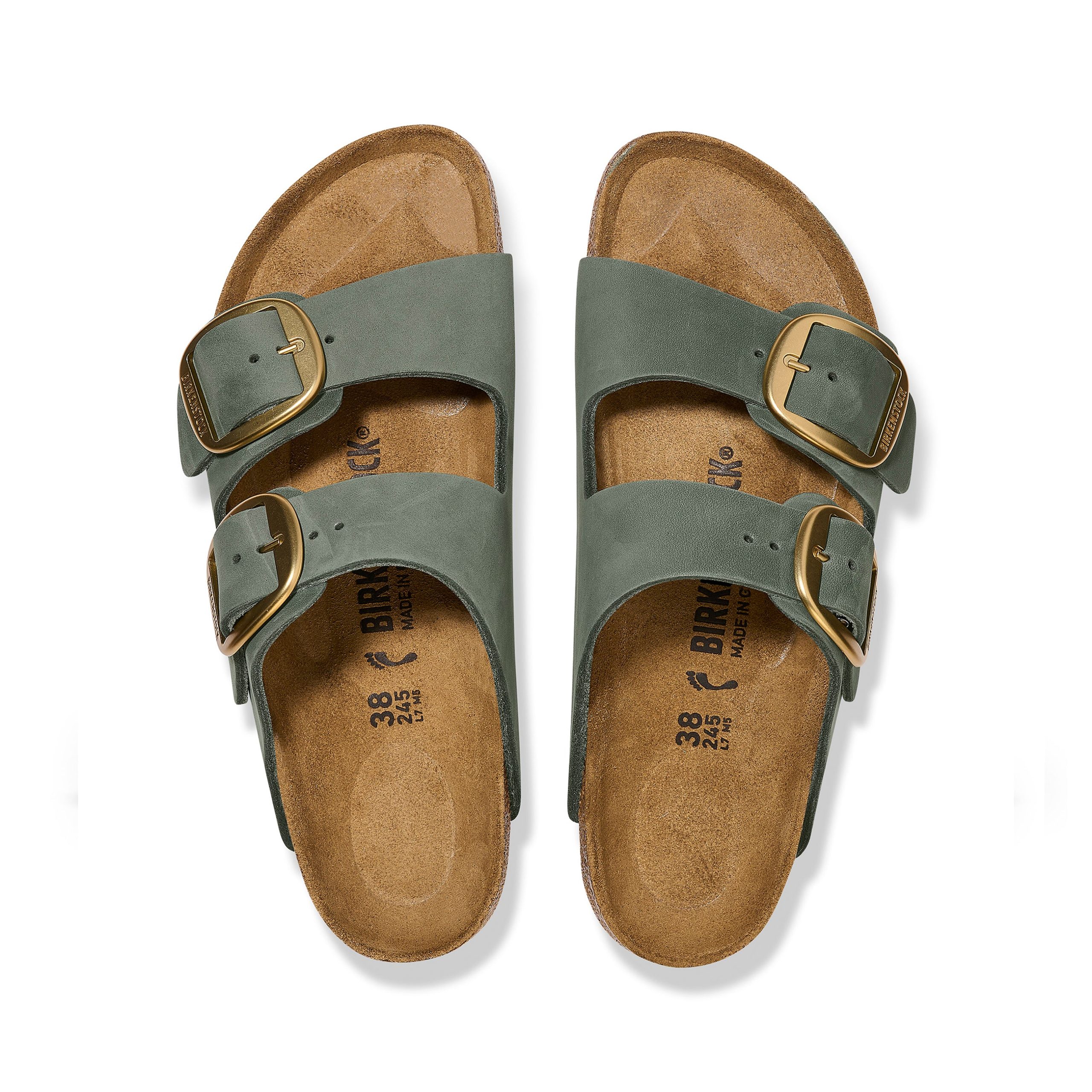 Arizona Big Buckle Thyme Nubuck Leather - Image 3