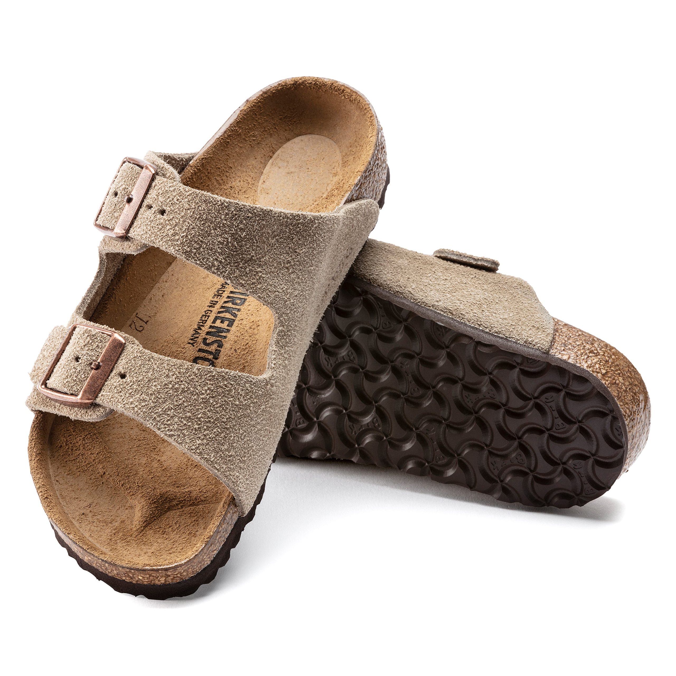 Arizona Kids Taupe Suede Leather - Image 4