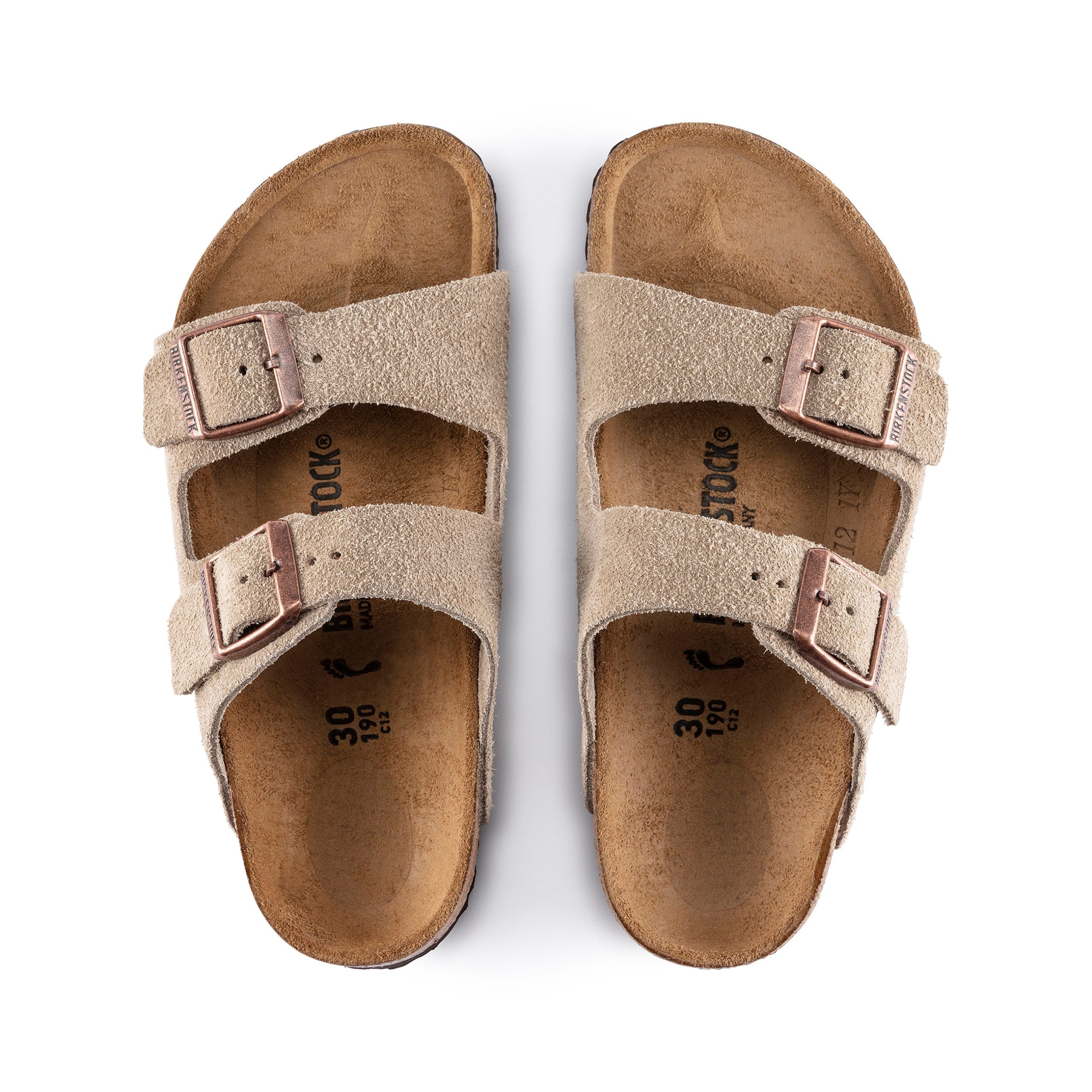 Arizona Kids Taupe Suede Leather - Image 3