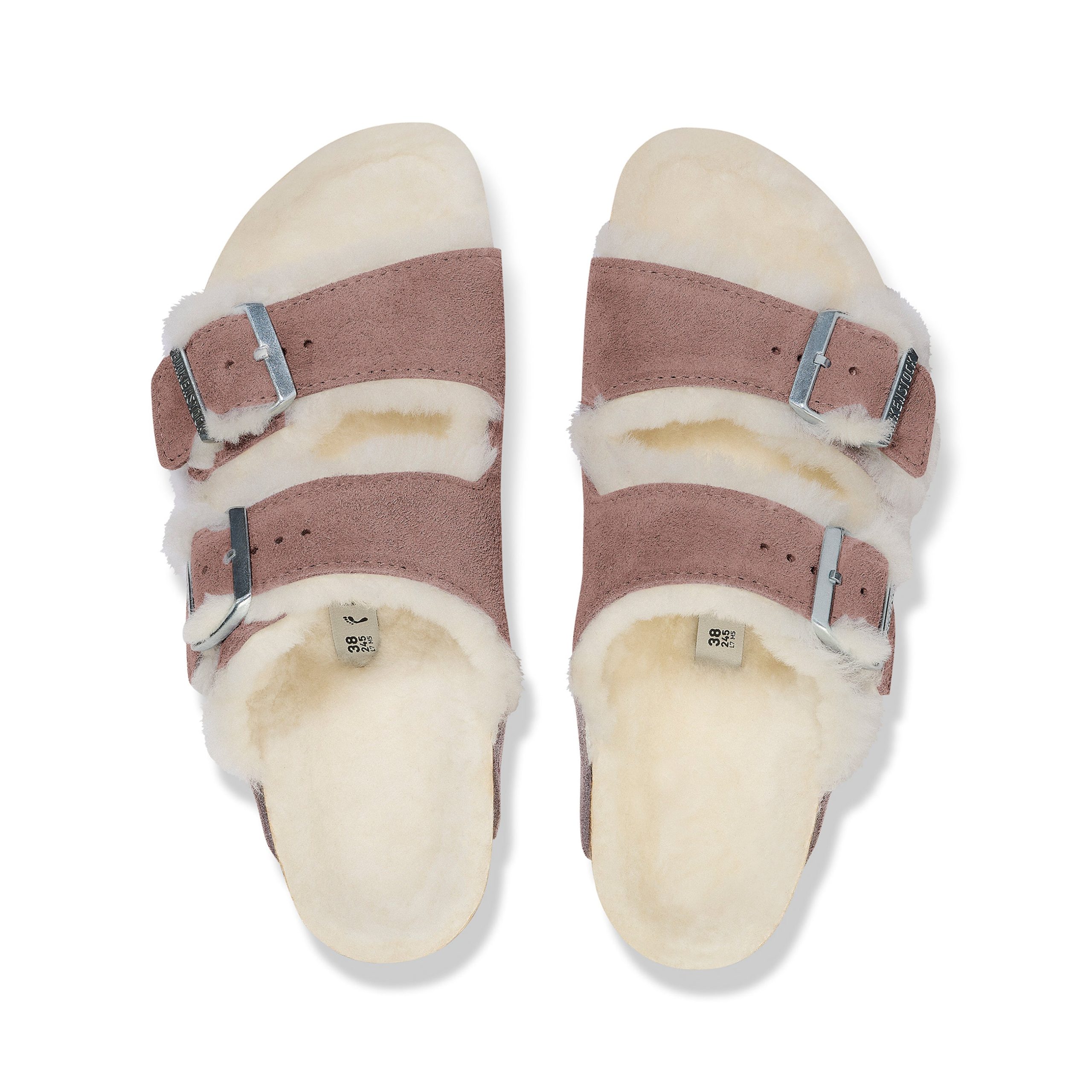 Arizona Shearling Suede Leather/Shearling Faded Purple - Image 3