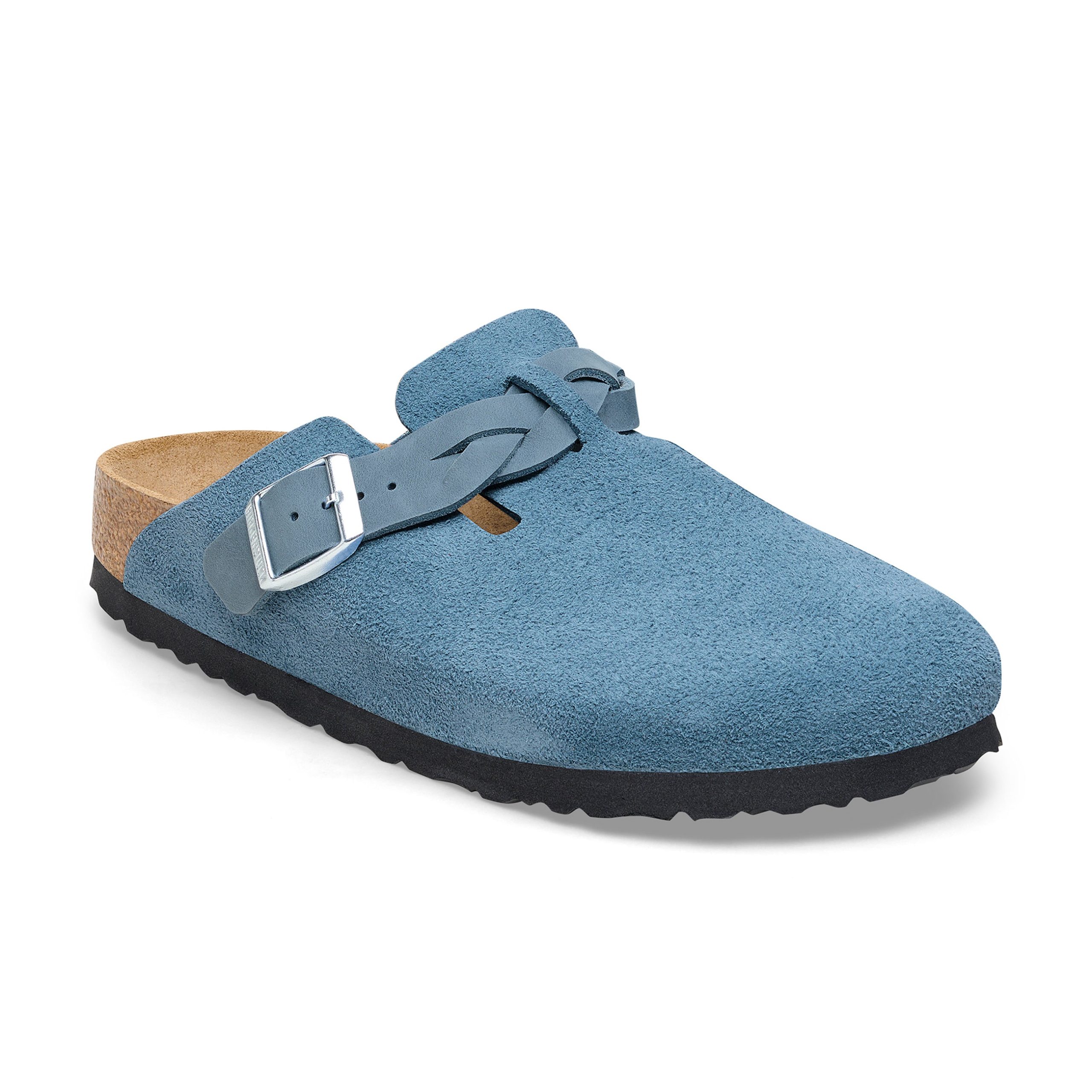 Boston Braided Elemental Blue Suede Leather