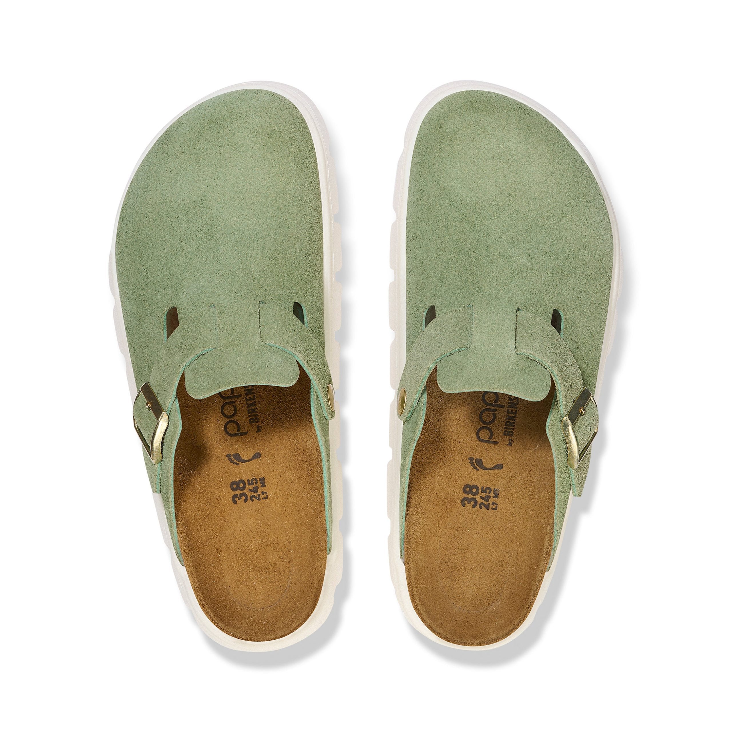 Boston Chunky Green Tea Suede Leather - Image 3