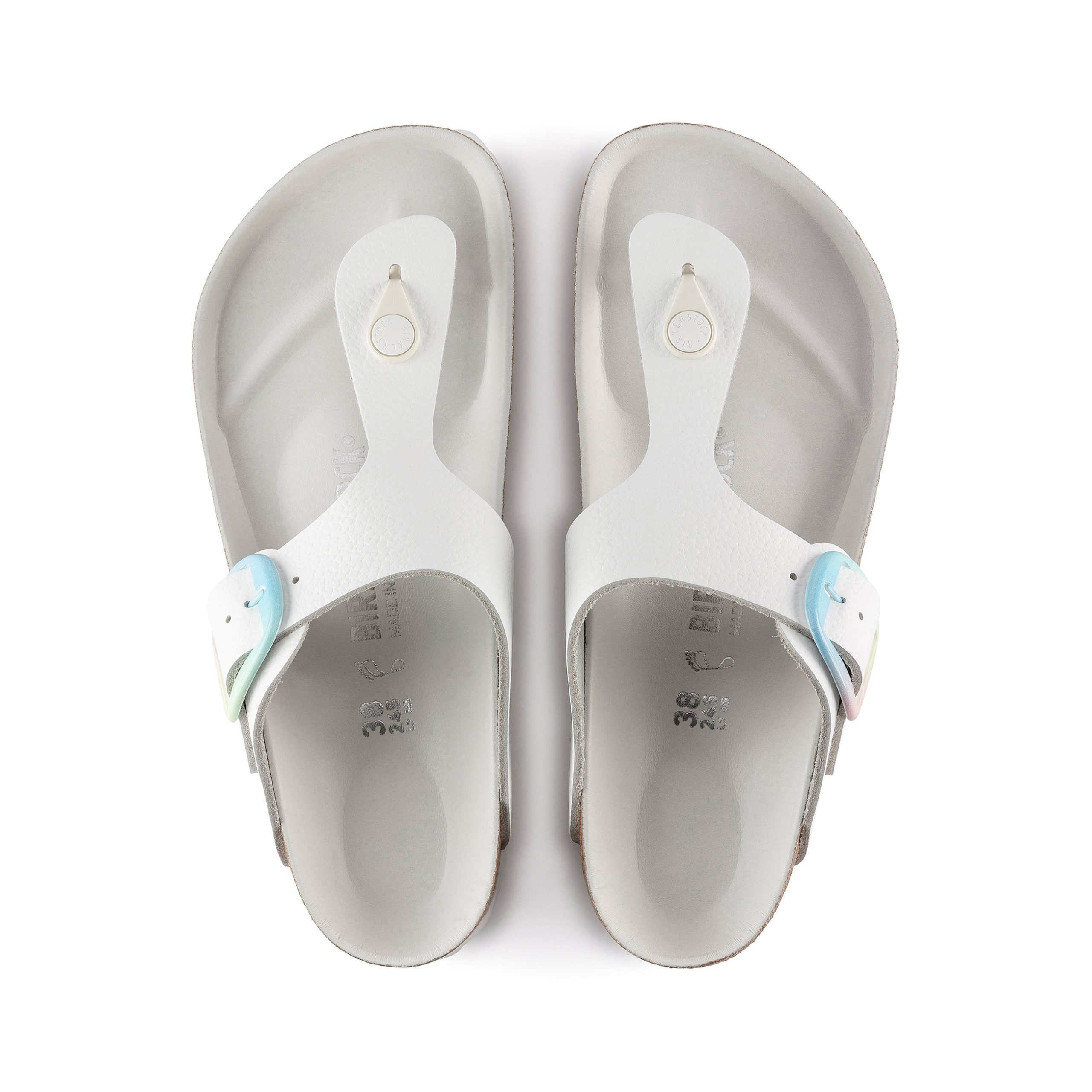 Gizeh Big Buckle Ombre White Smooth Leather - Image 3