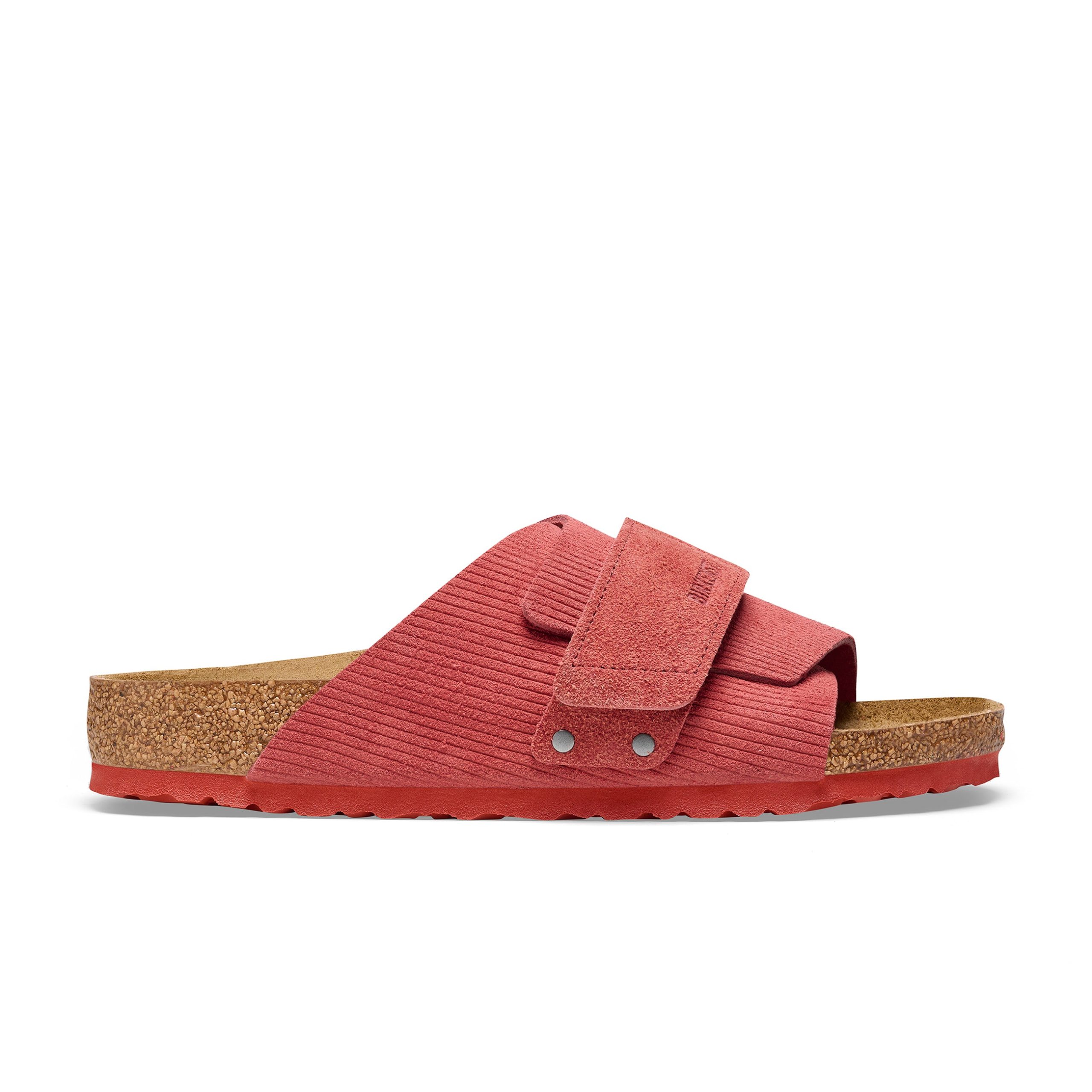 Kyoto Corduroy Sienna Red Embossed Suede Leather - Image 2