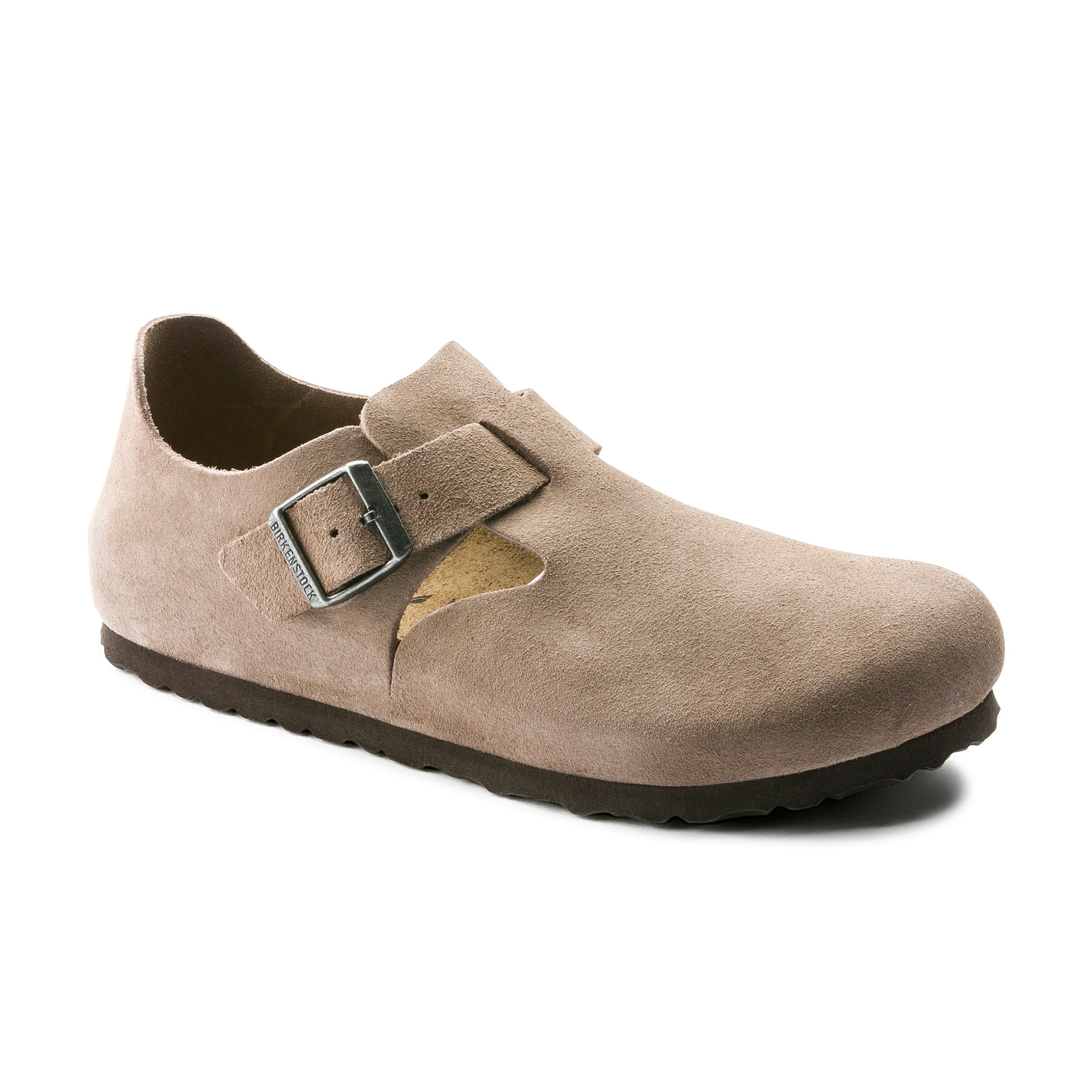 London Taupe Suede Leather