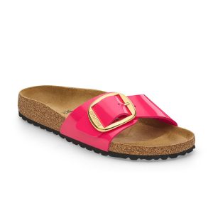 Madrid Big Buckle Patent Fuchsia Fusion Birko-Flor