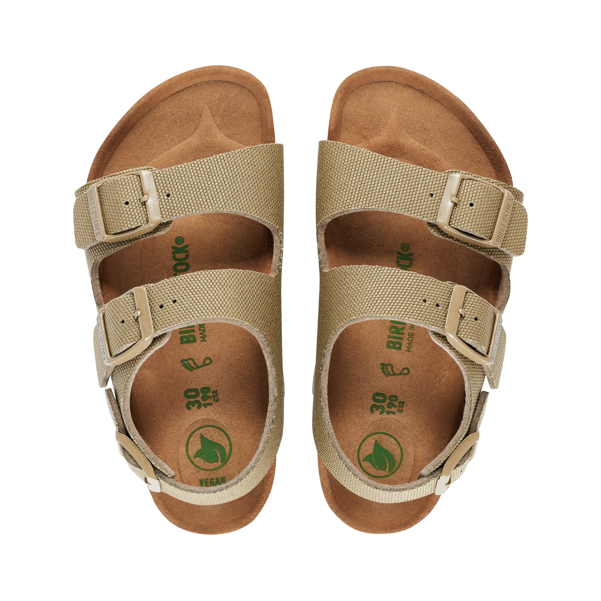 Milano Kids Vegan Canvas Faded Khaki Textile - Image 3
