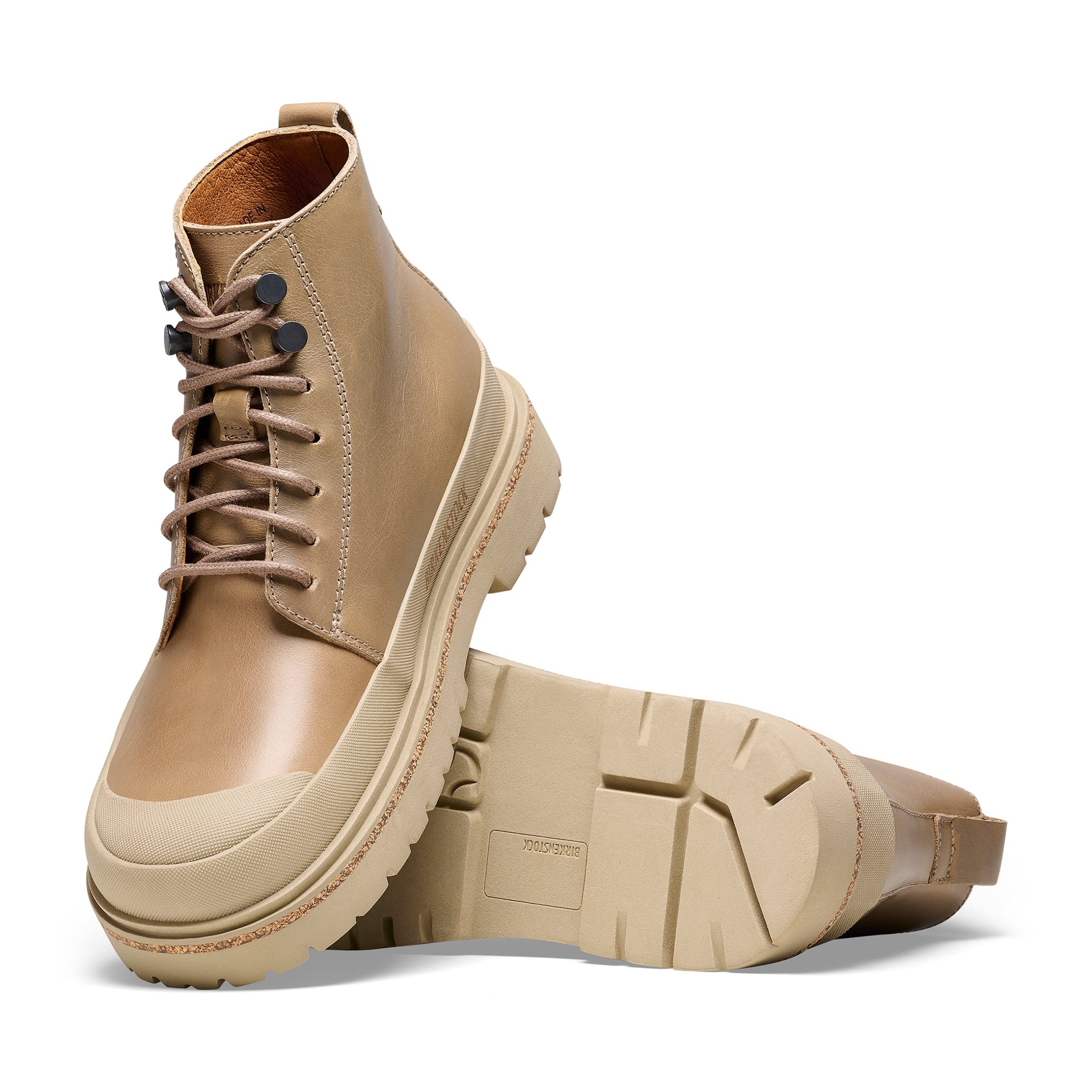 Prescott Womens Taupe Natural Leather - Image 4