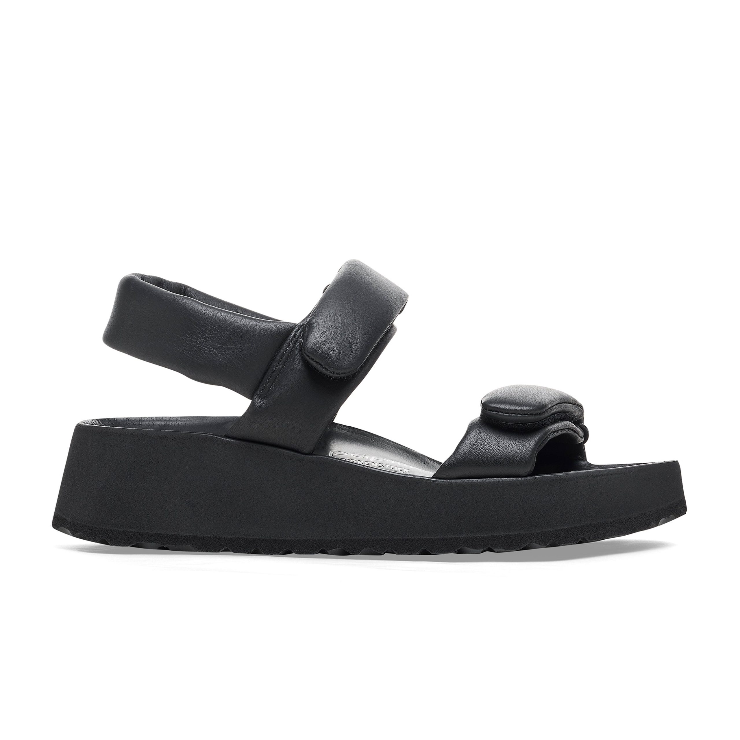 Theda Exquisite Platform Wedge Black Smooth Leather - Image 2